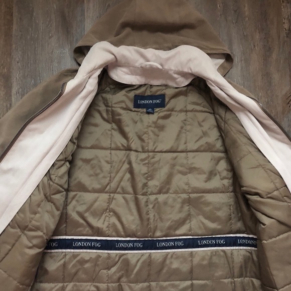 London Fog Tan Hooded Jacket - Picture 5 of 6